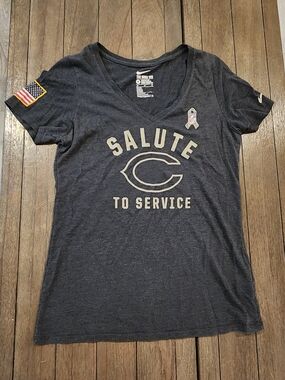 Nike Women's Salute to Service V-Neck Tee - Charcoal